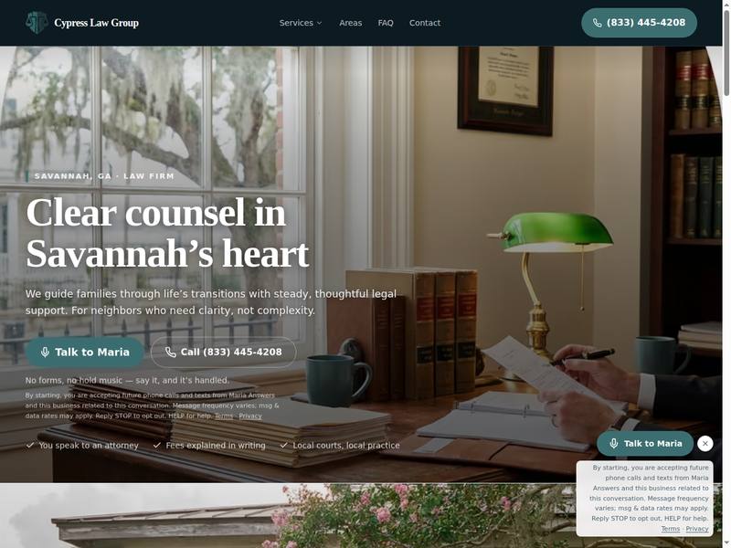 Cypress Law Group — a website built by Maria Sites